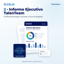 Ejemplo del Informe Ejecutivo TalenTeam con gráficas genéricas de DISC y eneatipos