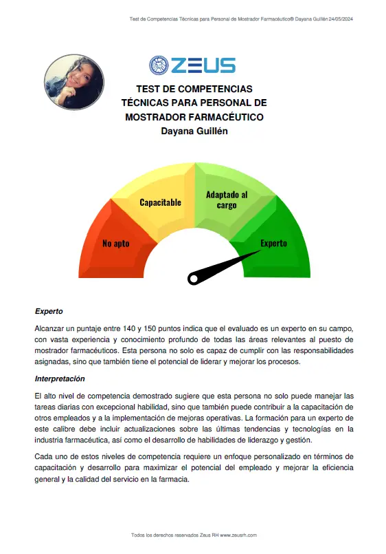 Test Técnico para Personal de Mostrador Farmacéutico